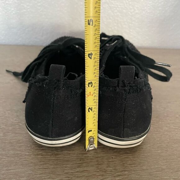 Black Crystal Studded Sneakers Shoes 9.5 - Picture 5 of 8